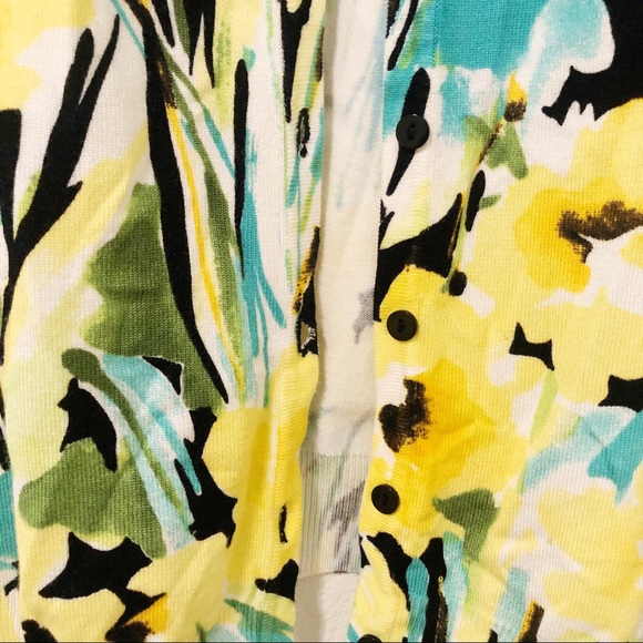 NWOT Joseph A. floral button cardigan - Picture 5 of 8